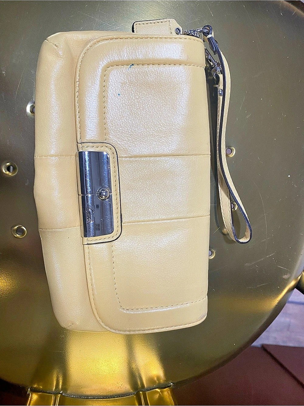 Coach Beige Crossbody Wristlet